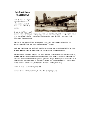A preview of a PDF biography for Hamer, Frank